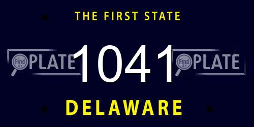 1041 Delaware License Plate