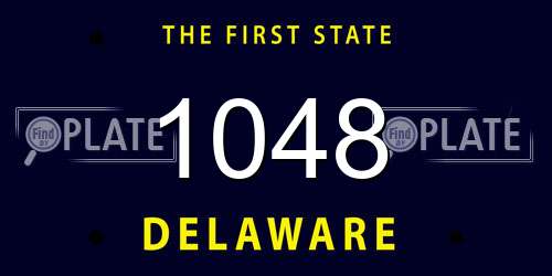 1048 Delaware License Plate