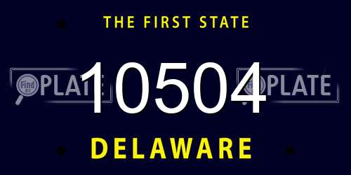 10504 Delaware License Plate