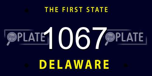 1067 Delaware License Plate