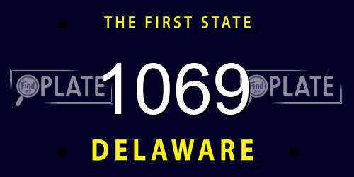 1069 Delaware License Plate