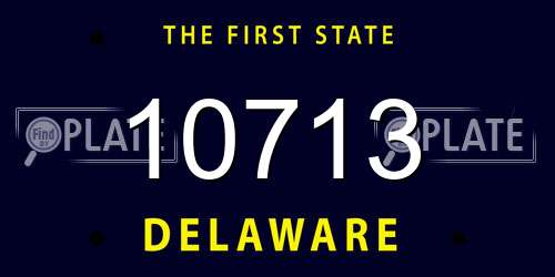 10713 Delaware License Plate
