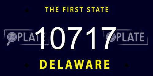 10717 Delaware License Plate