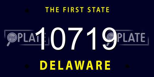 10719 Delaware License Plate