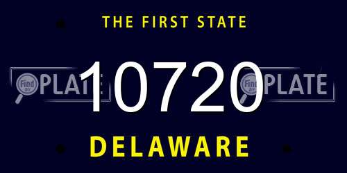 10720 Delaware License Plate