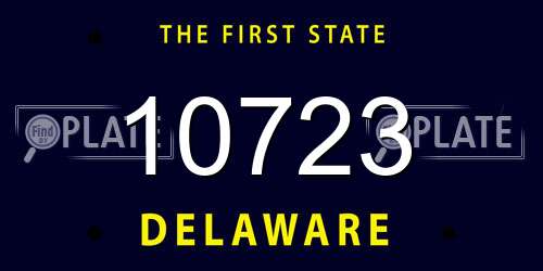 10723 Delaware License Plate