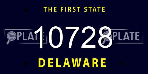 10728 Delaware License Plate