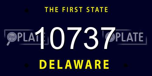 10737 Delaware License Plate