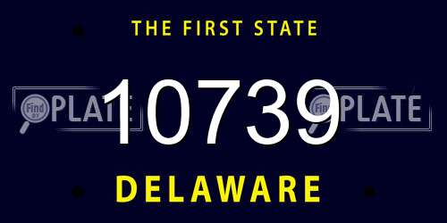 10739 Delaware License Plate