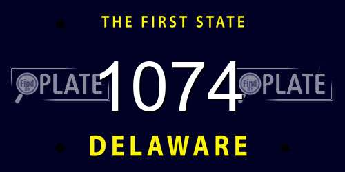 1074 Delaware License Plate