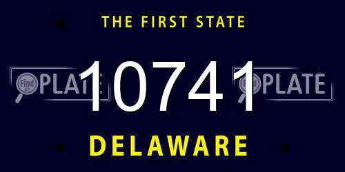 10741 Delaware License Plate