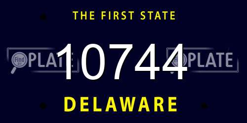 10744 Delaware License Plate