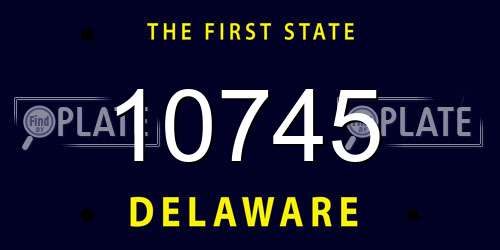 10745 Delaware License Plate