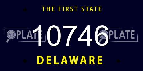 10746 Delaware License Plate
