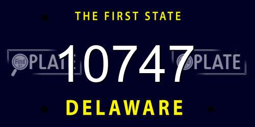 10747 Delaware License Plate