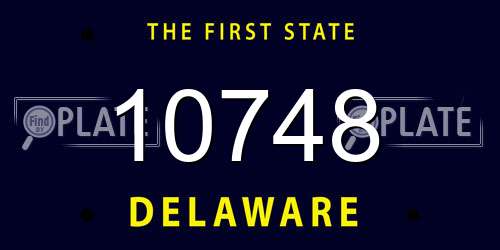 10748 Delaware License Plate