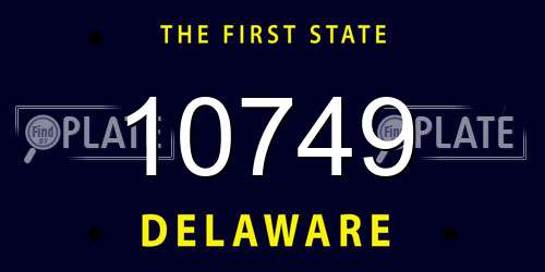 10749 Delaware License Plate