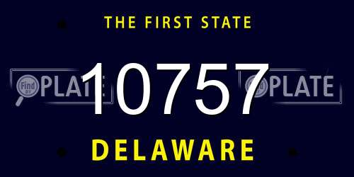 10757 Delaware License Plate
