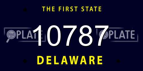 10787 Delaware License Plate
