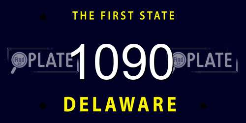 1090 Delaware License Plate