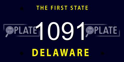1091 Delaware License Plate