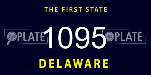 1095 Delaware License Plate