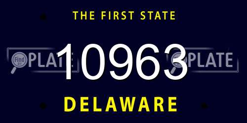 10963 Delaware License Plate
