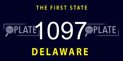 1097 Delaware License Plate