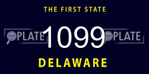 1099 Delaware License Plate