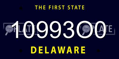 10993O0 Delaware License Plate