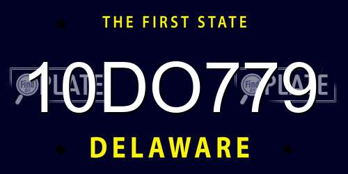 10DO779 Delaware License Plate