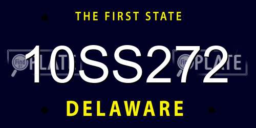 10SS272 Delaware License Plate
