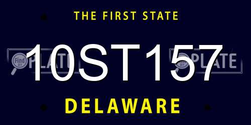 10ST157 Delaware License Plate