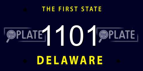 1101 Delaware License Plate