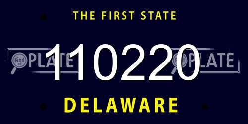 110220 Delaware License Plate