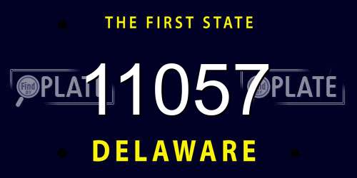 11057 Delaware License Plate