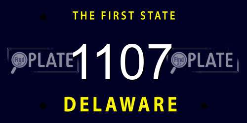 1107 Delaware License Plate