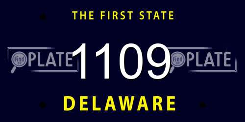 1109 Delaware License Plate