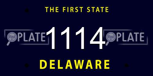 1114 Delaware License Plate