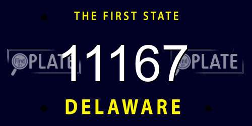 11167 Delaware License Plate