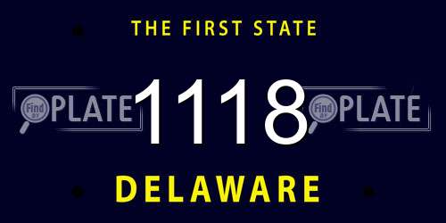 1118 Delaware License Plate