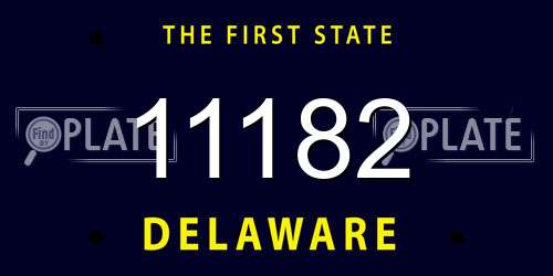 11182 Delaware License Plate
