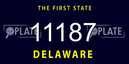 11187 Delaware License Plate