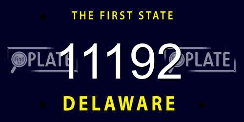 11192 Delaware License Plate