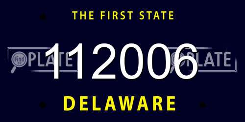 112006 Delaware License Plate