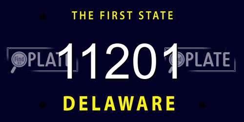 11201 Delaware License Plate