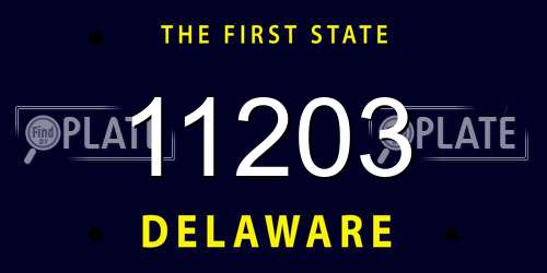 11203 Delaware License Plate