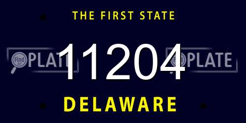11204 Delaware License Plate
