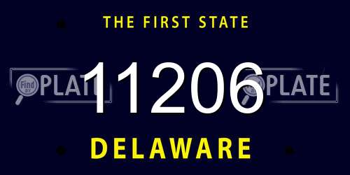 11206 Delaware License Plate