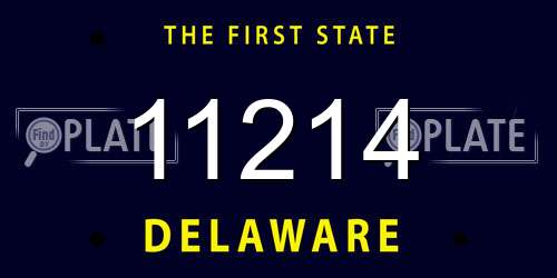 11214 Delaware License Plate